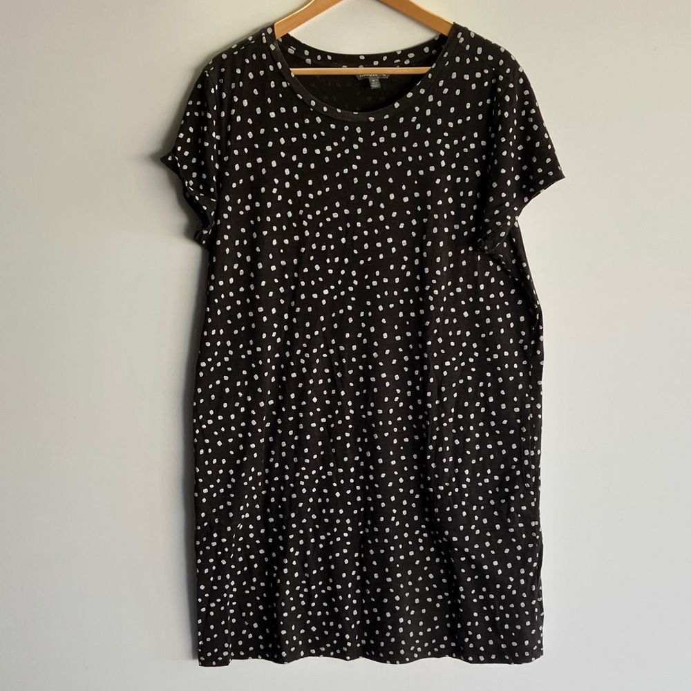 Toad&Co Black and White Polka Dot Midi Dress